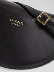 LK Bennett Black Leather Greta Cross-Body Bag - Image 5 of 6