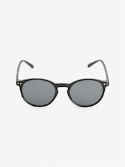 Black Round Polarised Sunglasses - Image 2 of 2