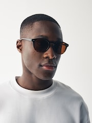 Brown Tortoiseshell Round Polarised Sunglasses - Image 1 of 5