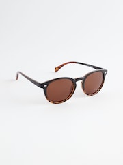 Brown Tortoiseshell Round Polarised Sunglasses - Image 2 of 5