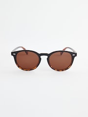 Brown Tortoiseshell Round Polarised Sunglasses - Image 3 of 5