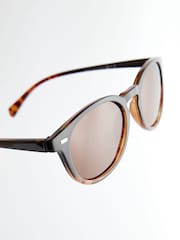 Brown Tortoiseshell Round Polarised Sunglasses - Image 4 of 5