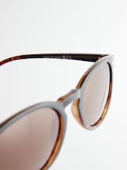 Brown Tortoiseshell Round Polarised Sunglasses - Image 5 of 5