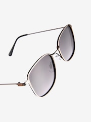 Smoke Grey Round Polarised Sunglasses - Image 3 of 5