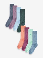 Multi Minerals 8 Pack Embroidered Lasting Fresh Socks - Image 2 of 2