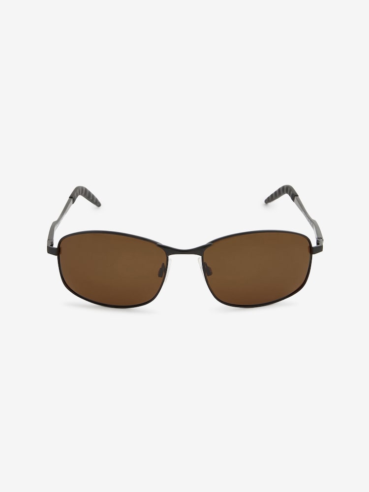 Black and Brown Classic Polarised Sunglasses - Image 2 of 5