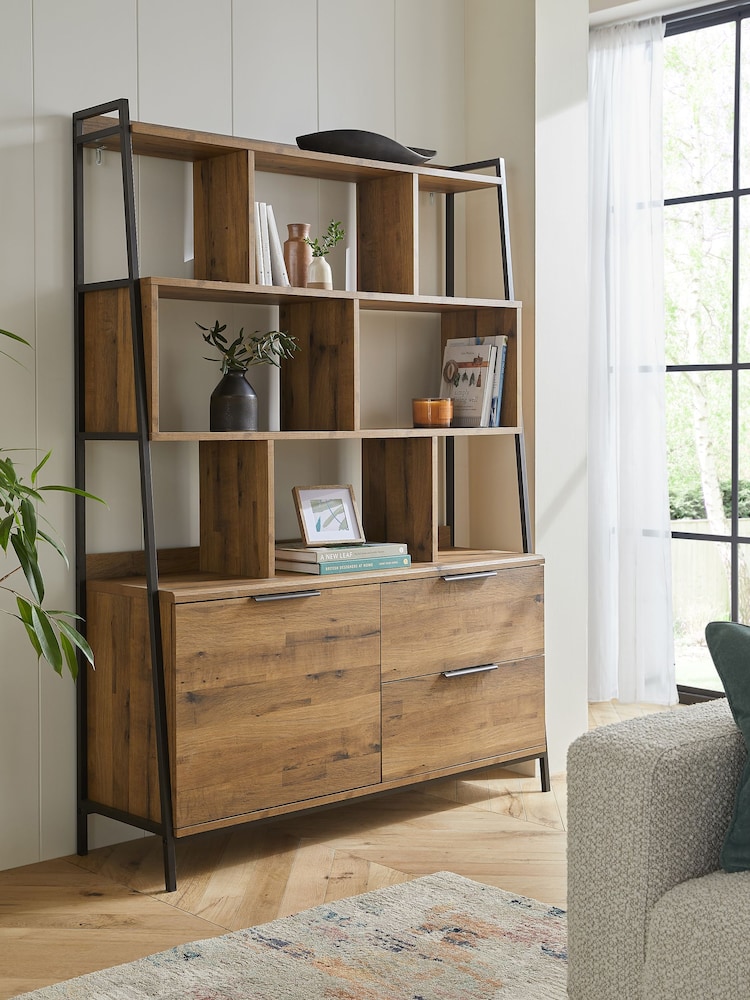 Dark Bronx Wide Storage Ladder Wide Ladder Shelf - Image 1 of 9