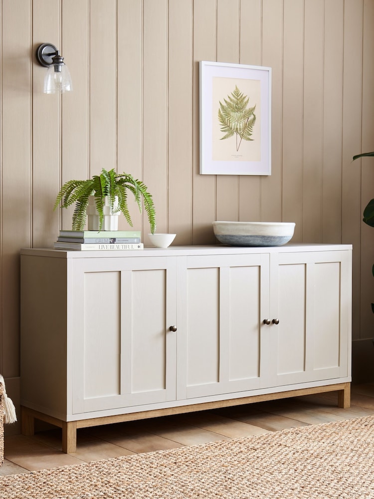 Cream Malvern Oak Effect Large Sideboard - Image 1 of 9