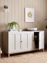 Cream Malvern Oak Effect Large Sideboard - Image 2 of 9