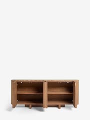 Natural N. Premium Aviano Oak and Oak Veneer Marble Sideboard - Image 8 of 9