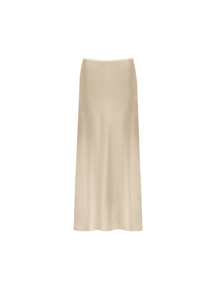 Ro&Zo Natural Metallic Satin Bias Skirt - Image 4 of 4