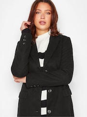 Long Tall Sally Black Midi Formal Coat - Image 4 of 4