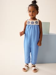 Denim Crochet Playsuit (3mths-7yrs) - Image 1 of 7
