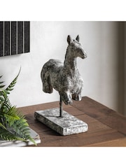 Gallery Home White Antique Alameda Horse Sculpture - Image 1 of 6