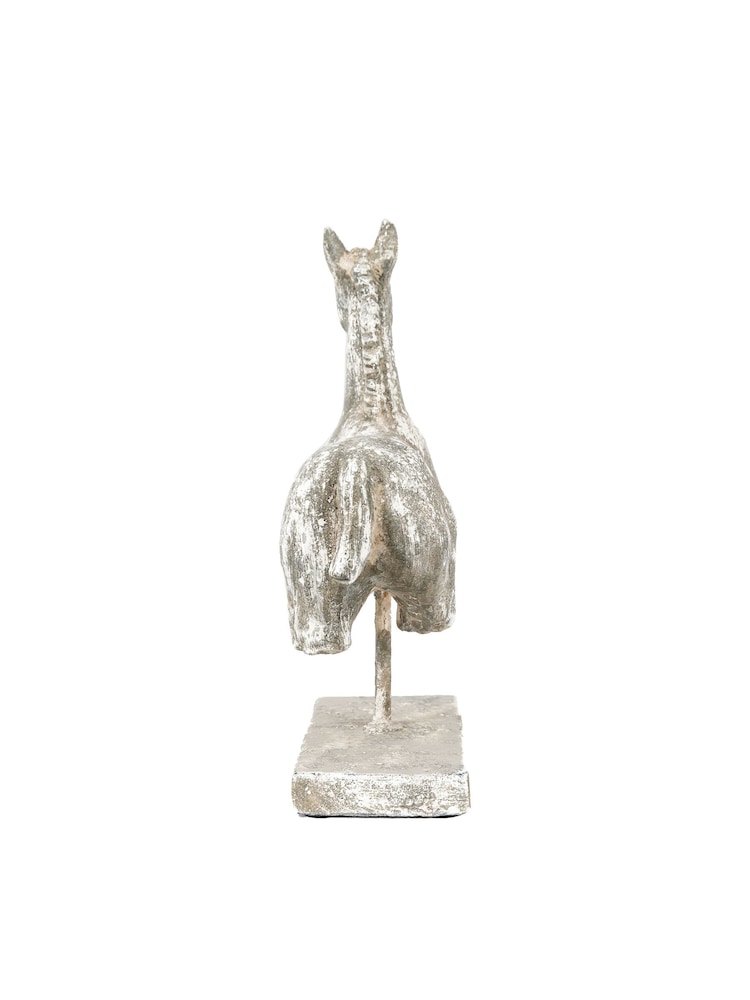 Gallery Home White Antique Alameda Horse Sculpture - Image 6 of 6