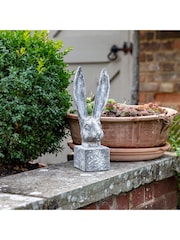 Gallery Home White Harry Hare Large Distressed Ornaments Sculpture - Image 1 of 6