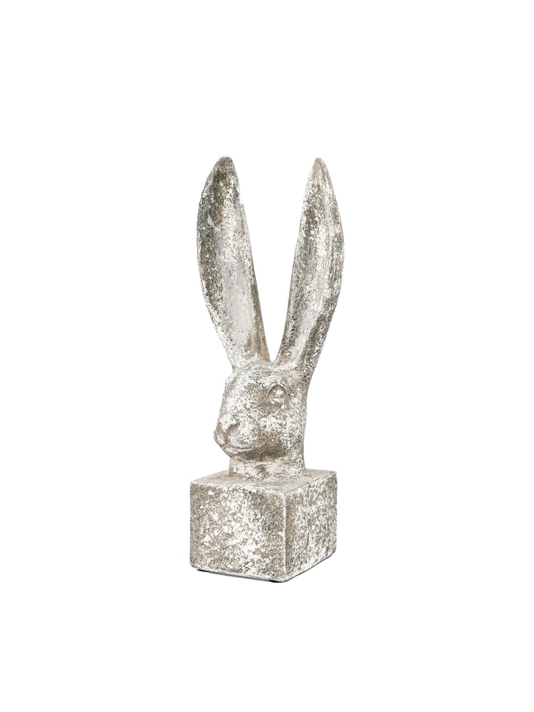 Gallery Home White Harry Hare Large Distressed Ornaments Sculpture - Image 6 of 6