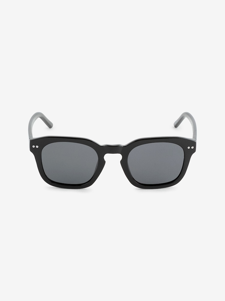 Black Round Polarised Sunglasses - Image 2 of 3