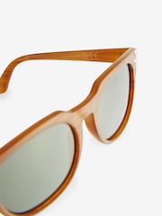 Brown Round Polarised Sunglasses - Image 5 of 5