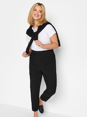 Yours Curve Black Elasticated Tapered Stretch Trousers - Image 5 of 7