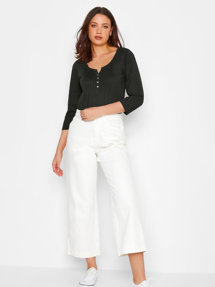 Schwarz - Long Tall Sally Henley-Oberteil aus 100 % Baumwolle - Bild 2 von 7