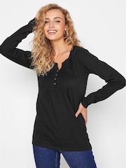 Schwarz - Long Tall Sally Henley-Oberteil aus 100 % Baumwolle - Bild 5 von 7