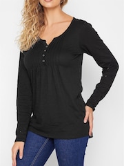Schwarz - Long Tall Sally Henley-Oberteil aus 100 % Baumwolle - Bild 6 von 7