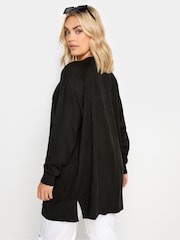 Yours Curve Black Boyfriend Button Through Cardigan - Image 3 of 5
