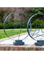 Gallery Home Black Tree Pose Sculpture - Image 1 of 8
