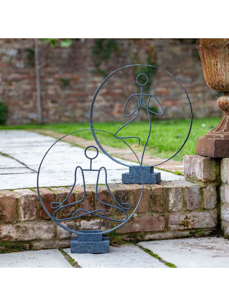 Gallery Home Black Lotus Pose Sculpture - Image 1 of 8