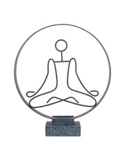 Gallery Home Black Lotus Pose Sculpture - Image 4 of 8