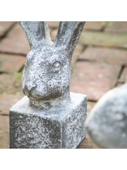 Gallery Home White Small Harry Hare Distressed Ornaments Sculpture - Image 2 of 6