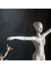 Gallery Home Black Ballerina Pirouette Sculpture - Image 2 of 9