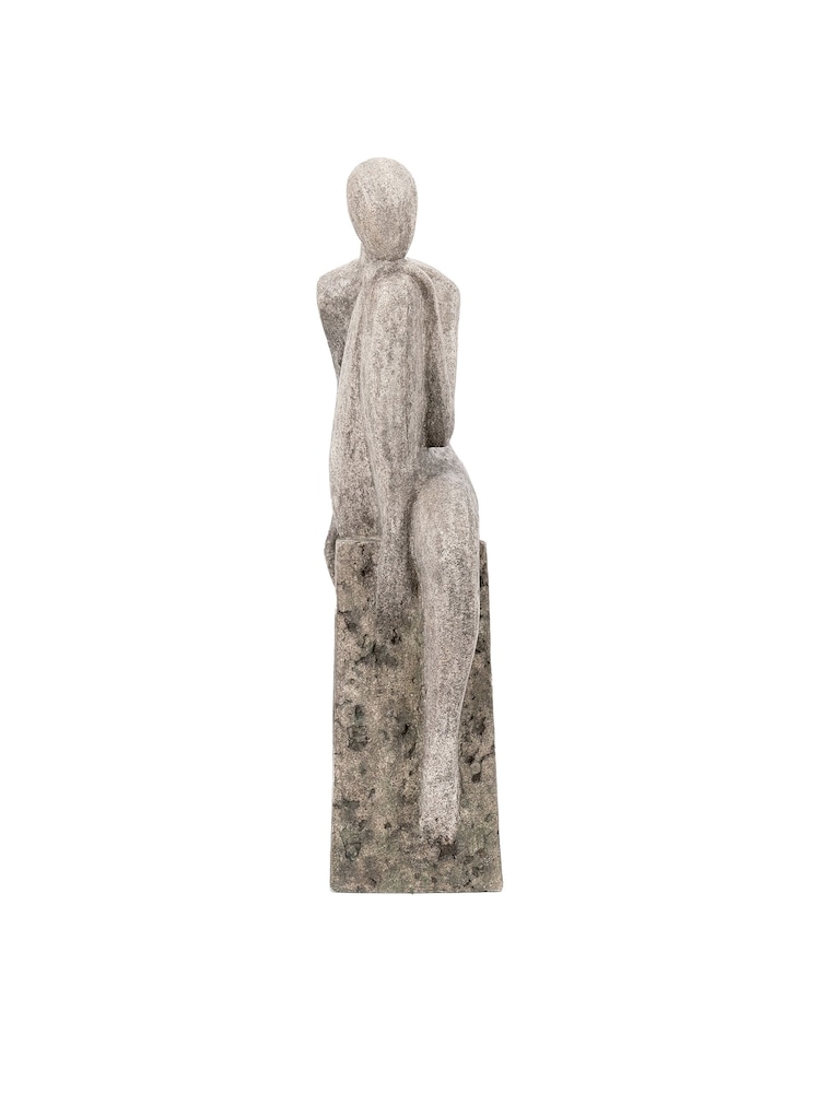 Gallery Home Grey Reflect Figure Antique Stone Sculpture - Image 10 of 10