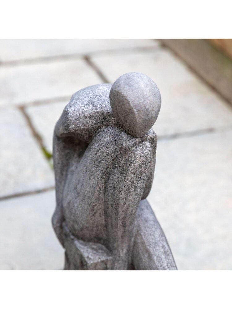 Gallery Home Grey Reflect Figure Antique Stone Sculpture - Image 2 of 10
