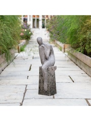 Gallery Home Grey Reflect Figure Antique Stone Sculpture - Image 3 of 10