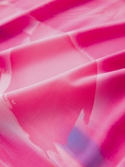 Pink Floral Co-ord Half Sleeve Ruched Front Kaftan Dress - Image 4 of 4