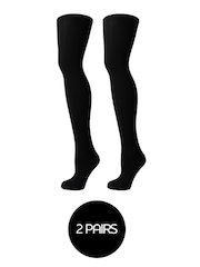 Pretty Polly 2 Pack Black 120 Denier Opaques 3D Shine Tights - Image 2 of 8