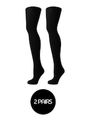 Pretty Polly 60 Denier Opaques 3D Grey Tights - Image 3 of 3