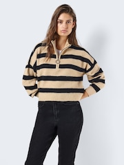 NOISY MAY Black Quarter Zip Chunky Knitted Jumper - Image 4 of 6