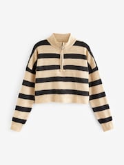 NOISY MAY Black Quarter Zip Chunky Knitted Jumper - Image 6 of 6