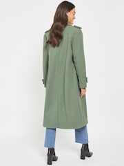 NOISY MAY Green Double Breasted Tailored Trench Coat - Image 2 of 4