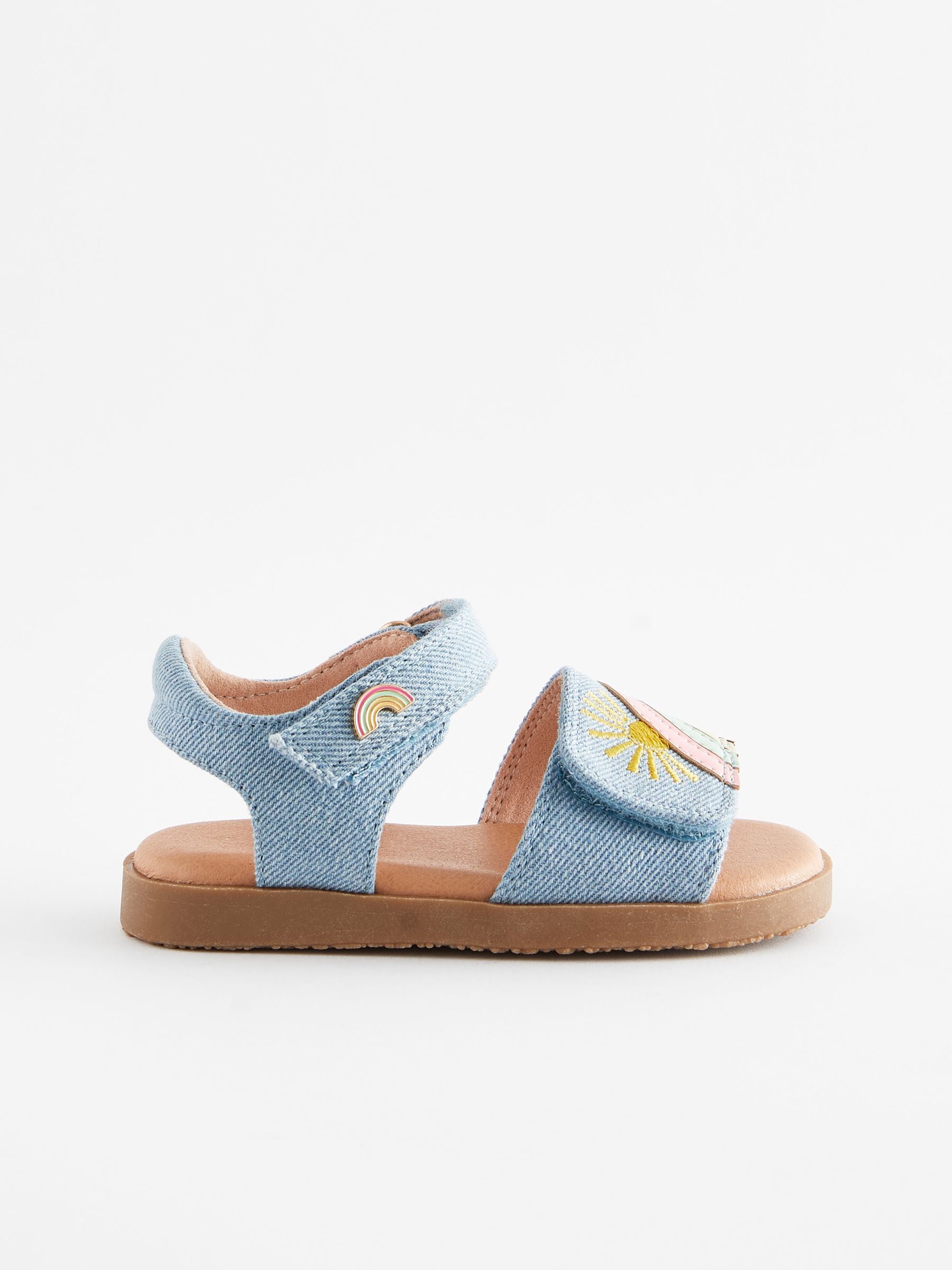 Buy Blue Denim Rainbow Sandals from Next Luxembourg