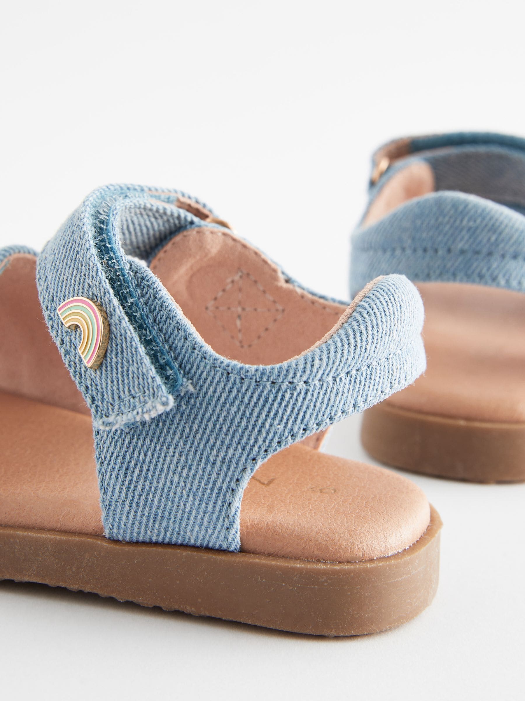 Buy Blue Denim Rainbow Sandals from Next Luxembourg