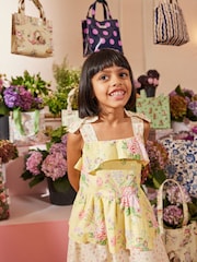 Cath Kidston Yellow Frilly Tiered Dress - Image 4 of 6