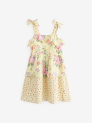 Cath Kidston Yellow Frilly Tiered Dress - Image 6 of 6