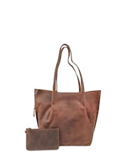 Jones Bootmaker Brown Willamina Fashionable Leather Shoulder Bag - Image 3 of 5