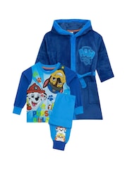 Character Blue Paw Patrol Dressing Gown And Pyjamas Set - Image 1 of 10
