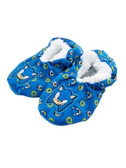 Character Blue Sonic Twosie Pyjamas Set With Slipper Socks - Image 4 of 5