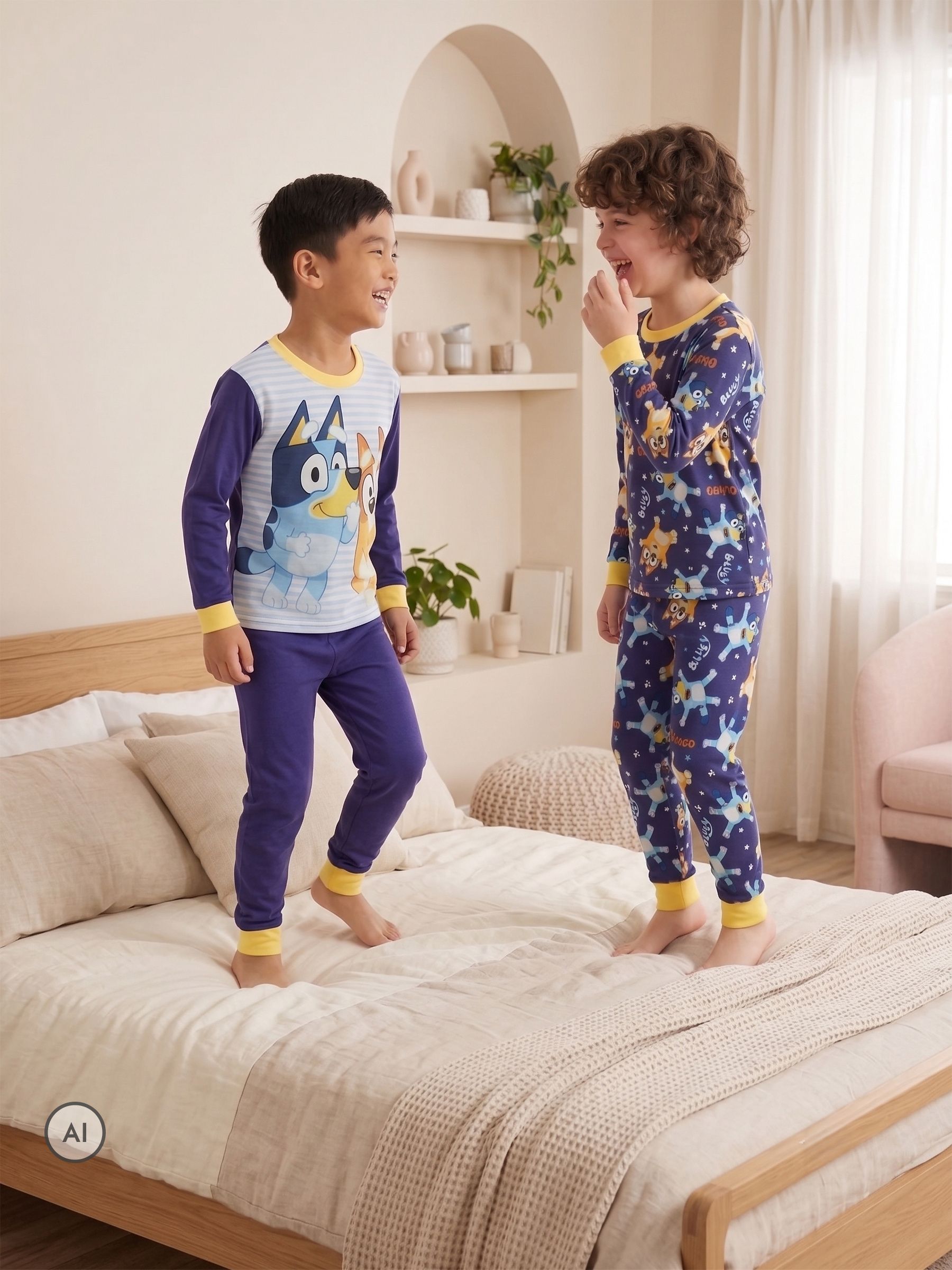 Next：日本 Bluey キャラクター Bluey & Bingo 2 枚組 長袖 パジャマ